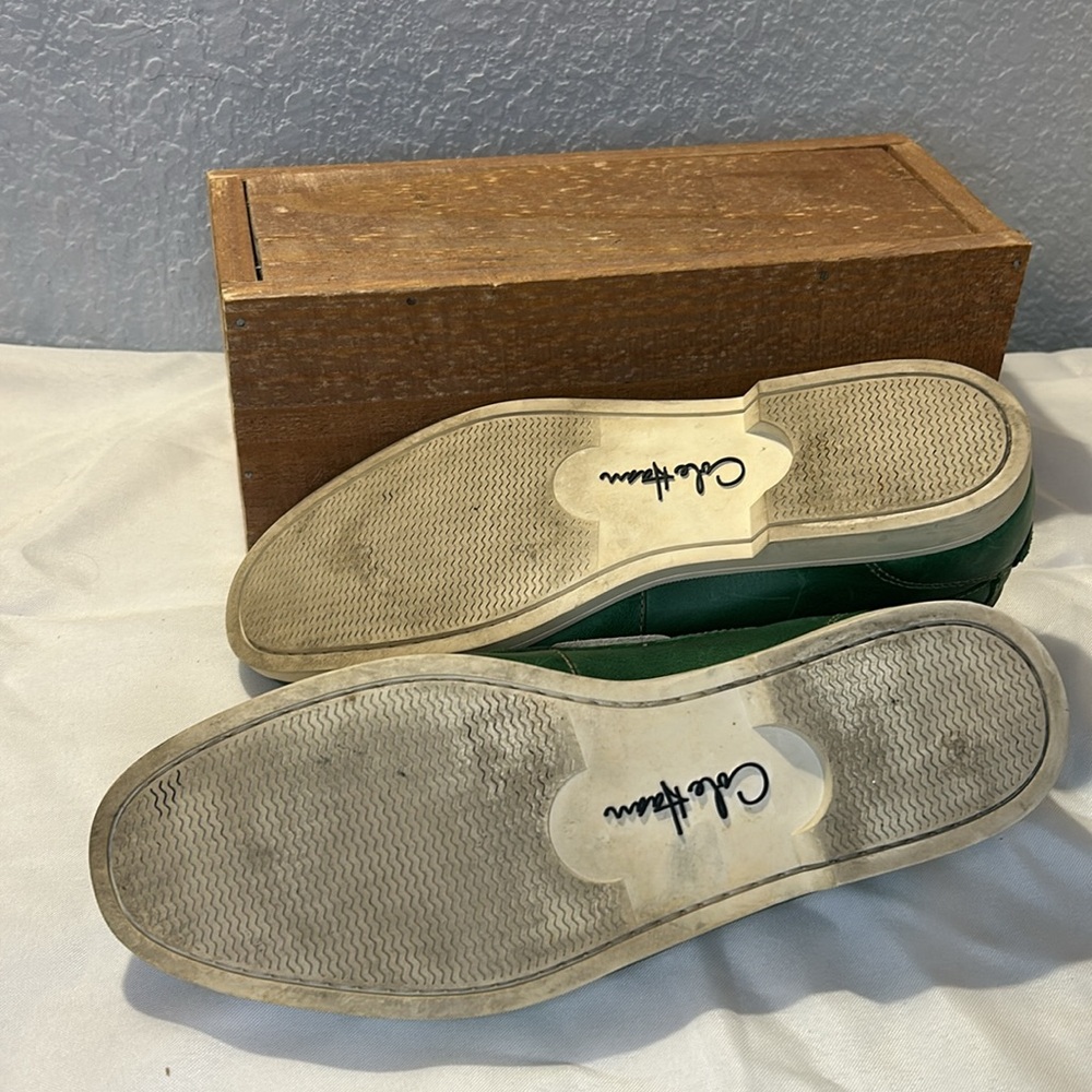 Cole Haan green leather boat shoes - Picture 6 of 8